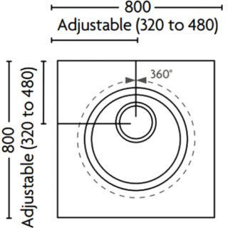 Impey Aqua Dec Vinyl Flooring Wetroom Former Tray With Horizontal Outlet Pumped Waste And Waste Grate - Image 4
