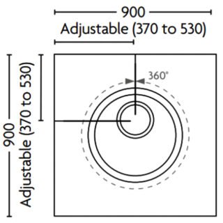 Impey Aqua Dec Vinyl Flooring Wetroom Former Tray With Horizontal Outlet Pumped Waste And Waste Grate - Image 5