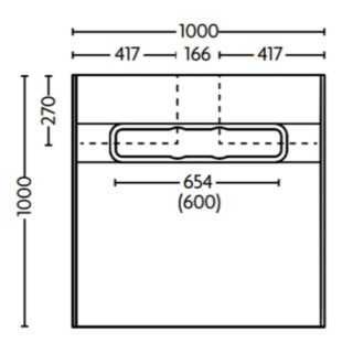 Impey Aqua Dec Linear 2 Square Wetroom Former Tray With Horizontal Outlet Gravity Waste - Image 11