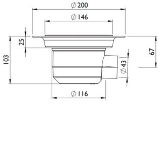 Impey Aqua Dec Vinyl Flooring Rectangular Wetroom Former Tray With Horizontal Outlet Gravity Waste And Waste Grate - Image 10
