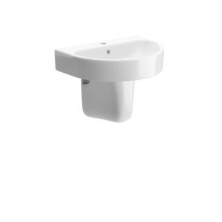 Amoda 555x430mm 1TH Basin & Semi Pedestal - Image 1