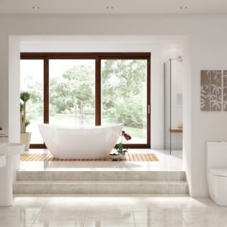 Amoda 555x430mm 1TH Basin & Full Pedestal - Image 2