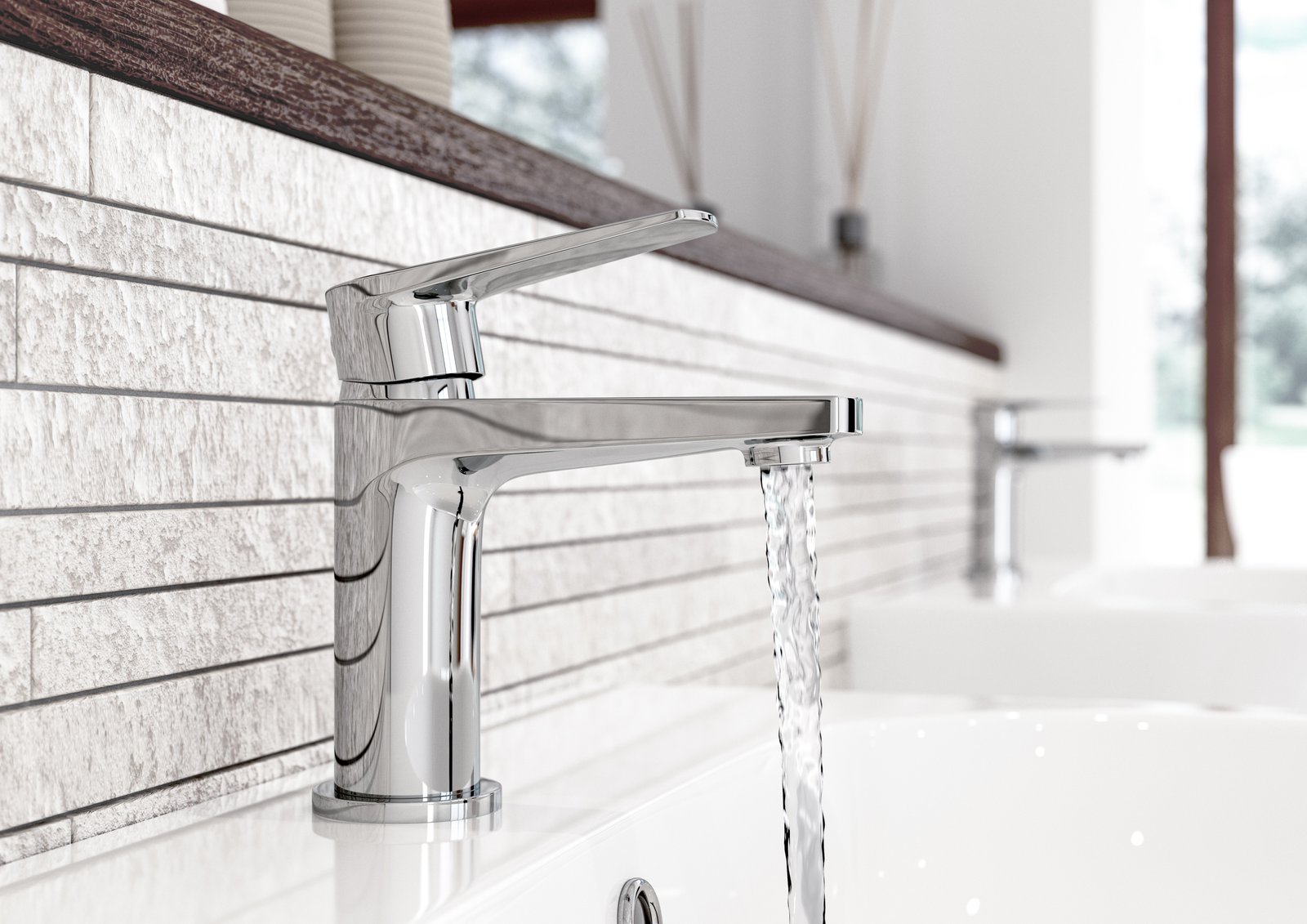 Charvi Basin Mixer - Chrome - Image 3