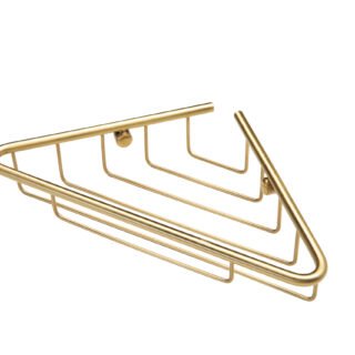 Esha 1-Tier Corner Shower Caddy - Brushed Brass