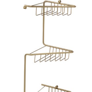 Esha 3-Tier Corner Shower Caddy - Brushed Brass