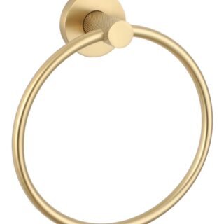 Asha Towel Ring - Brushed Brass - Image 1