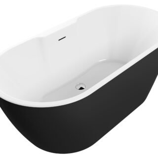 Harit Freestanding 1655x745x580mm 0TH Bath - Matt Black