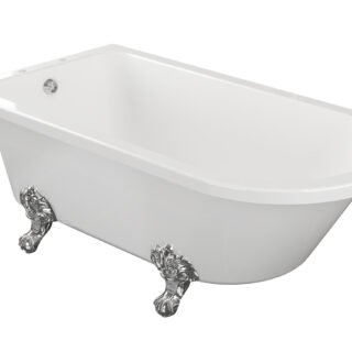 Kavya Freestanding 1700x750x650mm 2TH Corner Bath w/Feet - Image 2