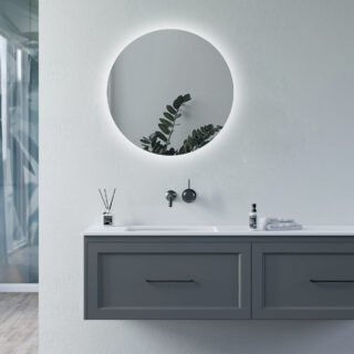 Savitri 800mm Round Back-Lit LED Mirror - Image 3