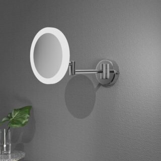 Svara Round LED Cosmetic Mirror - Frameless - Image 2
