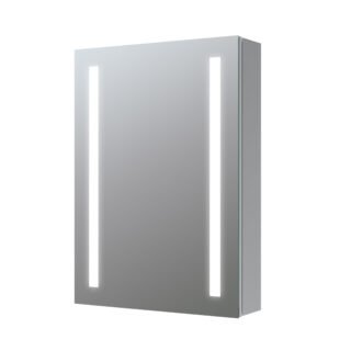 Soma 500mm 1 Door Front-Lit LED Mirror Cabinet - Image 1