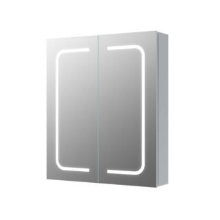 Ridhi 600mm 2 Door Front-Lit LED Mirror Cabinet - Image 1