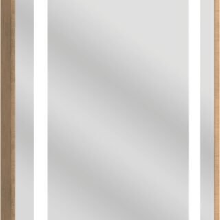 Tvara 500x700mm Rounded Front-Lit LED Mirror - Brushed Bronze
