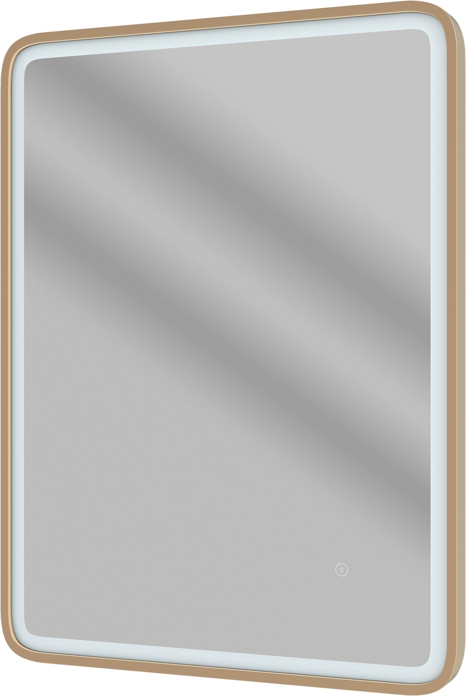 Kubera 600mm Rectangle Front-Lit LED Mirror - Brushed Bronze