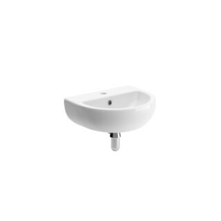 Tush 450x380mm 1TH Cloakroom Basin & Chrome Bottle Trap - Image 1