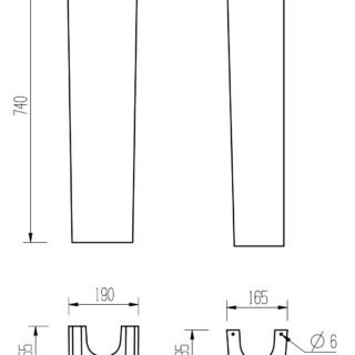 Roshni 600x400mm 1TH Basin & Full Pedestal - Image 7