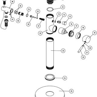 Pravaah Floor Standing Bath/Shower Mixer - Matt Black - Image 2