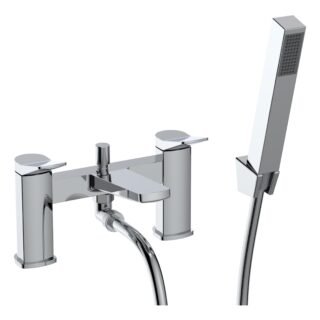 Nira Bath/Shower Mixer & Bracket - Chrome - Image 1