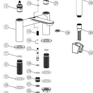 Loka Bath/Shower Mixer - Chrome - Image 2