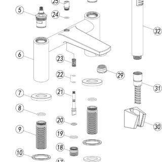 Charvi Bath/Shower Mixer - Chrome - Image 2