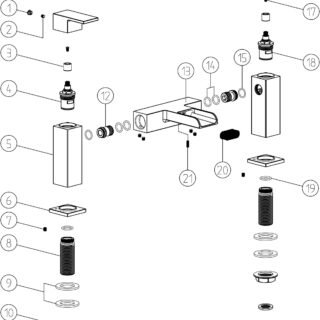 Mira Bath Filler - Chrome - Image 2