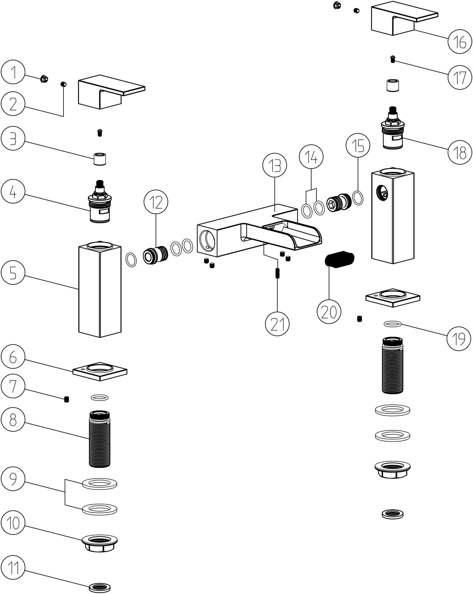 Mira Bath Filler - Chrome - Image 2