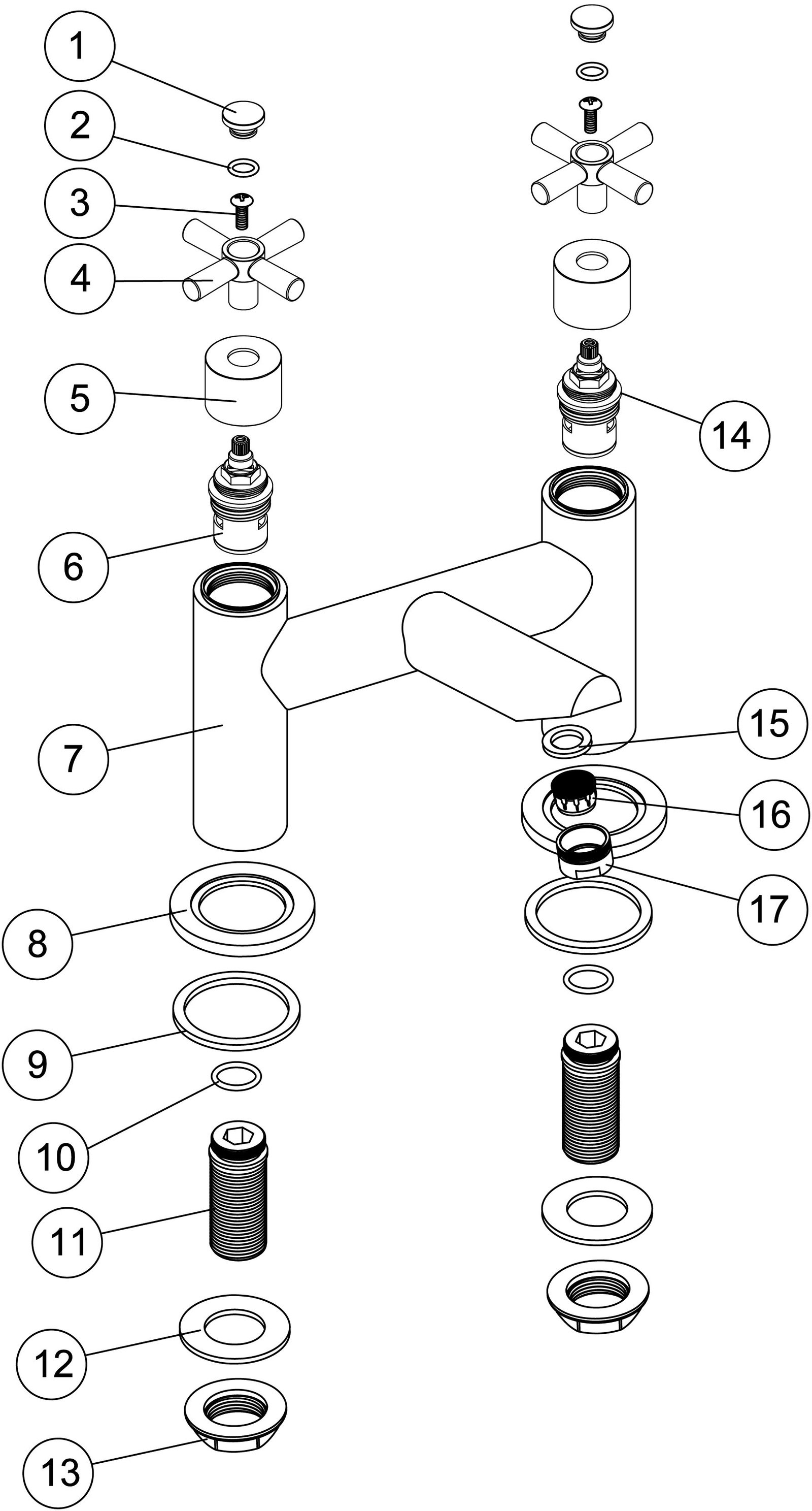 Ojas Bath Filler - Chrome - Image 2
