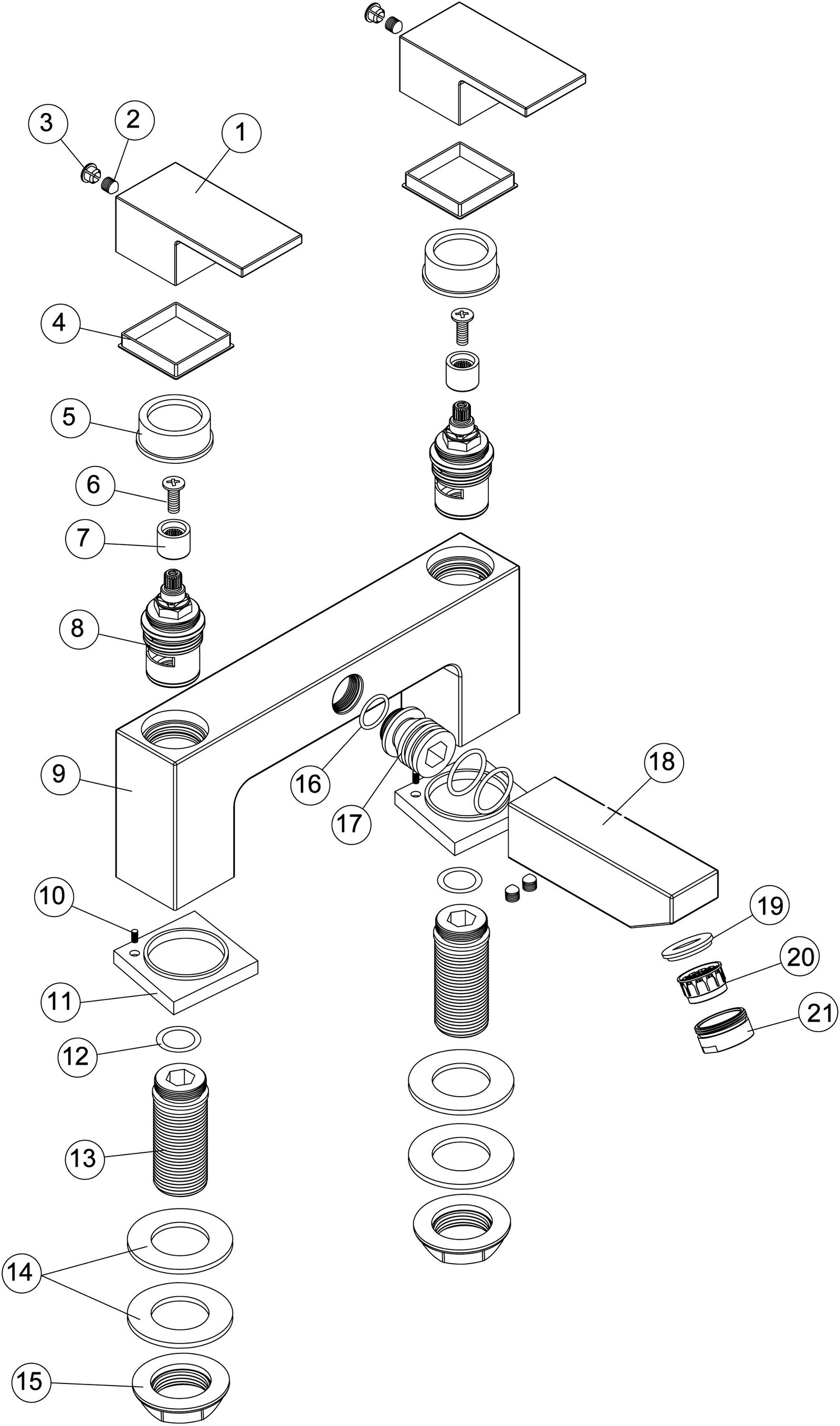 Pavya Bath Filler - Chrome - Image 2
