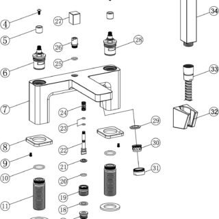 Aarva Bath/Shower Mixer & Bracket - Chrome - Image 2