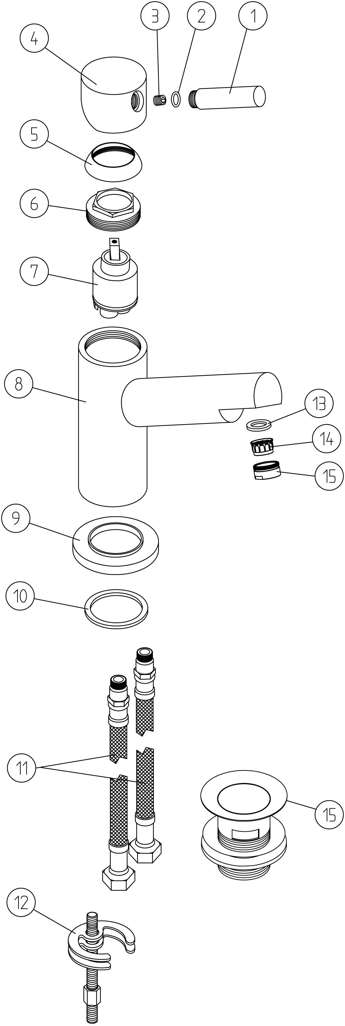Leera Basin Mixer & Waste - Chrome - Image 2