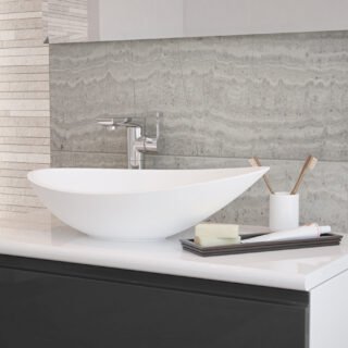 Elina 564x323mm 0TH Resin Washbowl - White - Image 2