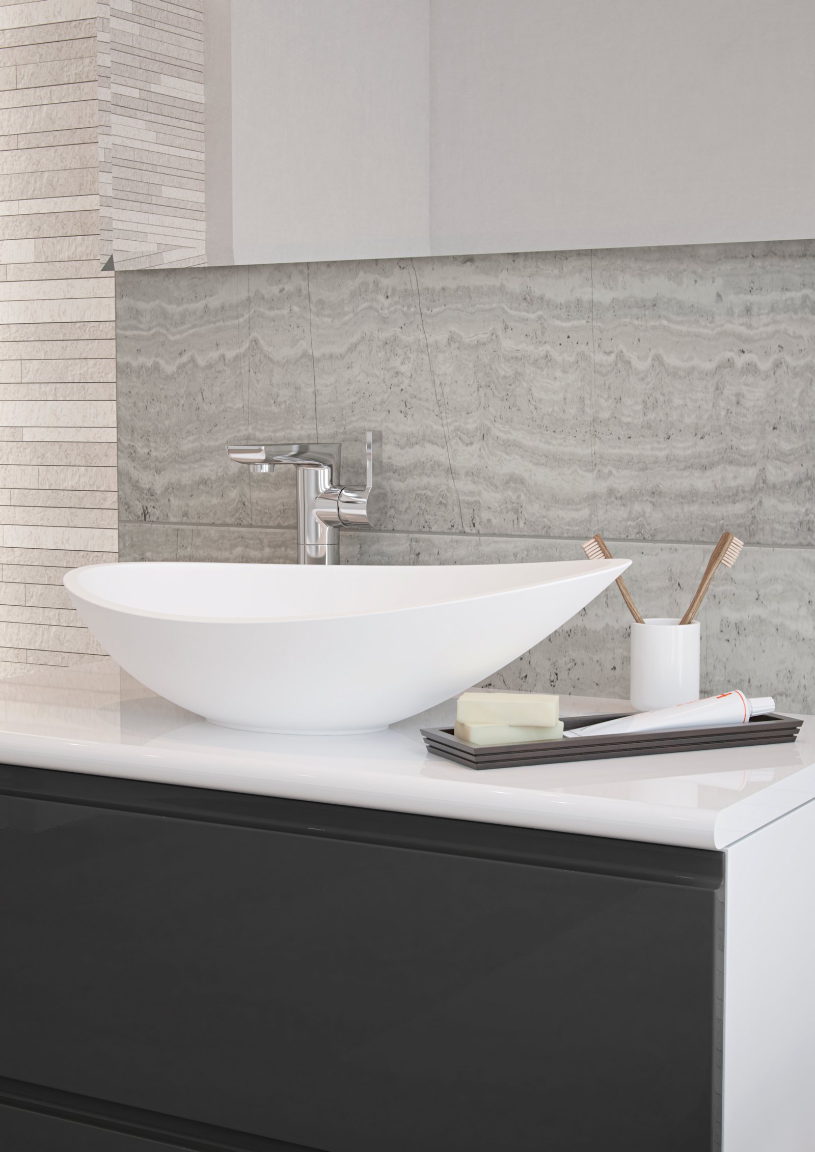 Elina 564x323mm 0TH Resin Washbowl - White - Image 2